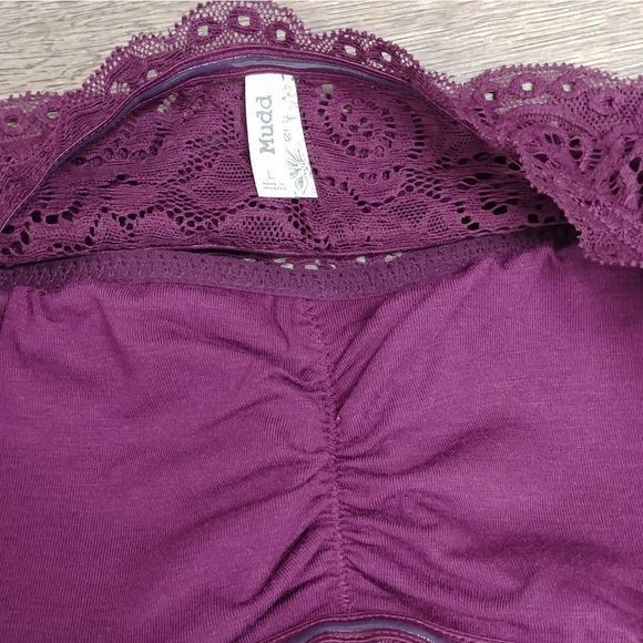 Plum Floral Lace Bandeau - Picture 6 of 8